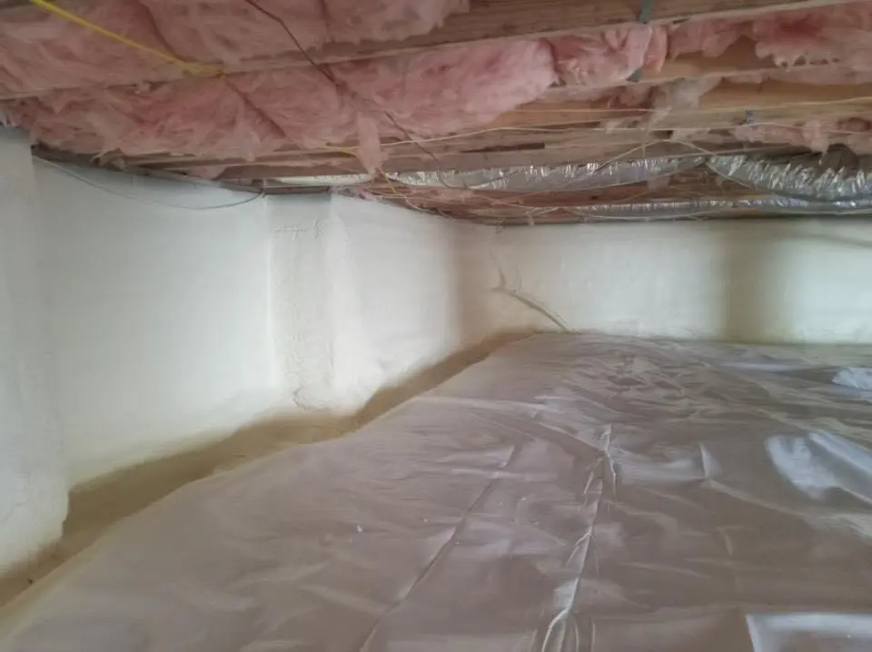 Crawl space encapsulation with closed-cell spray foam for Attic Insulation in Los Banos