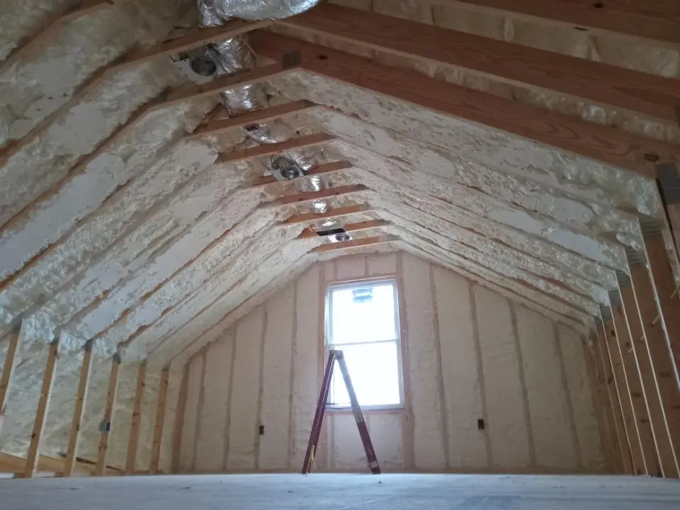 Spray foam roofing application for Crawl Space Insulation project in Los Banos